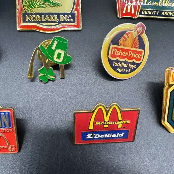 Vintage McDonalds Employee Pin Lot of 10 Y2K Racing Team Panasonic Vendors - Picture 5 of 7